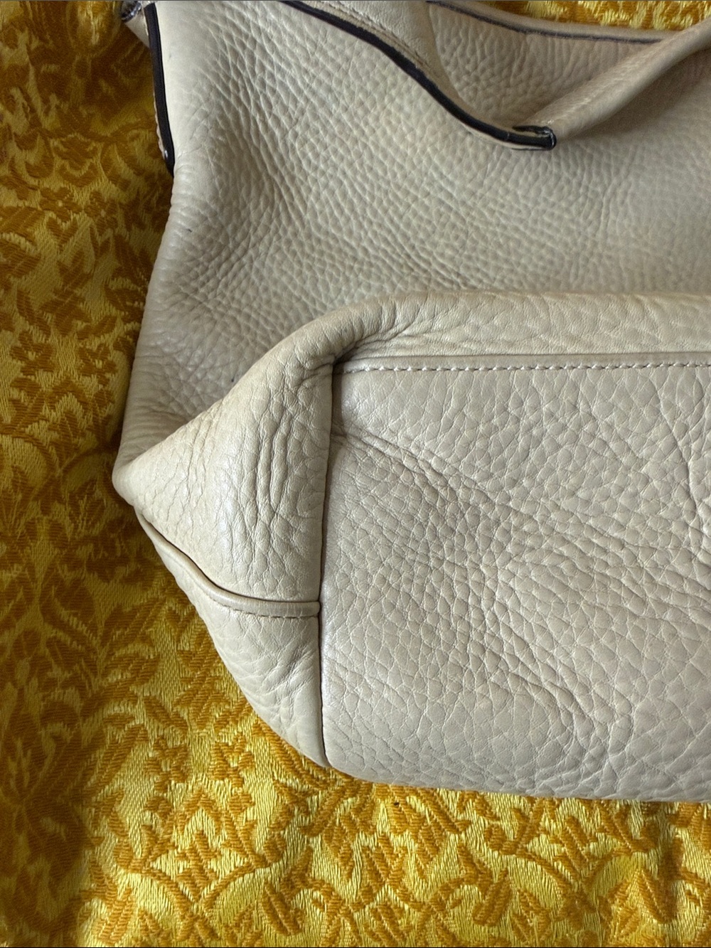 Coach Taupe Pebbled Leather Hobo with Silver Hardware - Picture 6 of 7